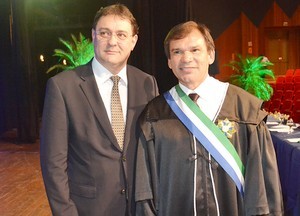 Presidente da Fiems, Sérgio Longen, com João de Deus, novo presidente do TRT/MS – Assessoria